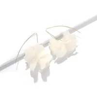 Womens Flower Plating Alloy  Resin Earrings Nhmd120755 main image 4