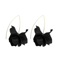 Womens Flower Plating Alloy  Resin Earrings Nhmd120755 main image 6