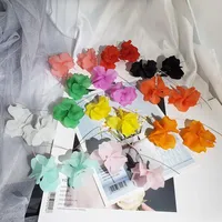 Flower Diamond Alloy No Inlaid Earrings Ear Studs main image 2
