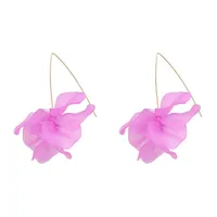 Flower Diamond Alloy No Inlaid Earrings Ear Studs sku image 3