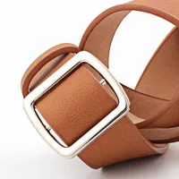Fashion Woman Imitation Leather Smooth Buckle Belt Strap For Jeans Dress Multicolor Nhpo134178 main image 4