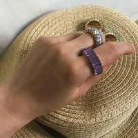Simple Color Wild Square Zircon Ring Nhxr136076 main image 2