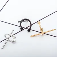 Fashion Women C Cross Single Ear Cuff Clip Earrings Alloy Alloyen Nhdp136149 main image 2