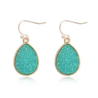 Fashion Vintage Colored Oval Earrings Nhgo136993 main image 4