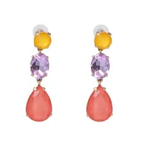 Womens Drop Shaped Rhinestone Alloy Earrings Nhjj138015 main image 6