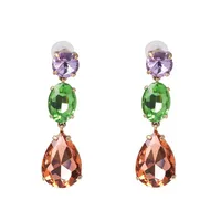 Womens Drop Shaped Rhinestone Alloy Earrings Nhjj138015 main image 7