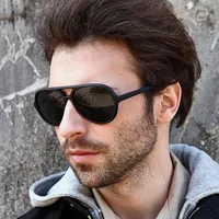 Fashion Unisex Large Frame Metal Sunglasses Multicolor Nhkd131183 main image 1