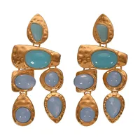 Exaggerated Gemstones, Wild Irregular Earrings Nhjq131735 main image 6