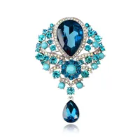 Fashion Rhinestone Glass Alloy Brooch Nhdr132412 main image 3