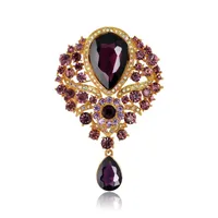 Fashion Rhinestone Glass Alloy Brooch Nhdr132412 main image 5
