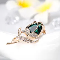 Fashion Imitated Crystal Rose Brooch Nhdr142844 main image 5