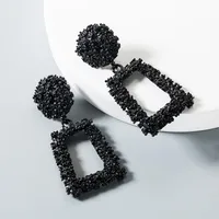 Retro Geometric Stoving Varnish Alloy Artificial Gemstones Earrings main image 1