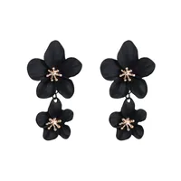 Fashion Double Flower Earrings Nhln143521 sku image 5