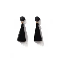 New Button Black And White Tassel Earrings Nhdp145166 main image 5