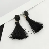 New Button Black And White Tassel Earrings Nhdp145166 main image 7