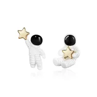 Cute Astronaut Picking Star Stud Earrings Nhdp145182 main image 5