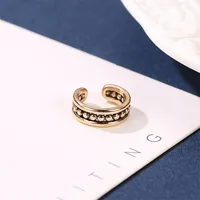 Fashion Pierced Wavy Copper Ear Cuff Clip Earrings Nhdp145331 main image 3