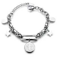 Fashion Geometric 304 Stainless Steel 18K Gold Plated No Inlaid Bracelets In Bulk main image 2