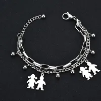 Fashion Geometric 304 Stainless Steel 18K Gold Plated No Inlaid Bracelets In Bulk main image 6