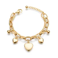 Fashion Geometric 304 Stainless Steel 18K Gold Plated No Inlaid Bracelets In Bulk sku image 6