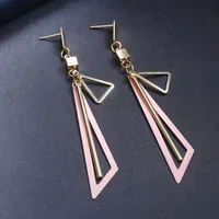 Simple Long Triangle Alloy Earrings Nhpf147183 main image 1
