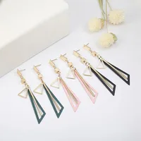 Simple Long Triangle Alloy Earrings Nhpf147183 main image 2