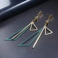Simple Long Triangle Alloy Earrings Nhpf147183 main image 7