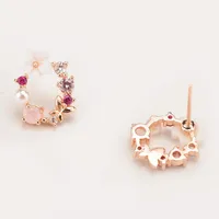 Sweet New Beads Bow Garland Stud Earrings Nhdp147186 main image 3