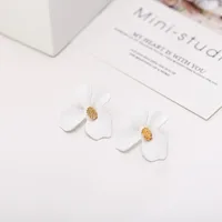 Womens Floral Paint Alloy Earrings Nhln148182 main image 3