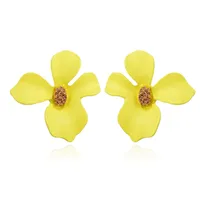 Womens Floral Paint Alloy Earrings Nhln148182 main image 6