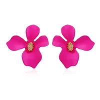 Womens Floral Paint Alloy Earrings Nhln148182 main image 7