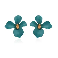 Womens Floral Paint Alloy Earrings Nhln148182 main image 8