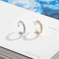 Wholesale Jewelry Lady U Shape Copper Artificial Gemstones Plating Earrings main image 3