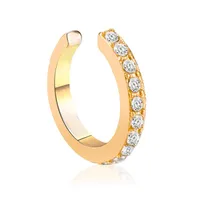 Wholesale Jewelry Lady U Shape Copper Artificial Gemstones Plating Earrings main image 5