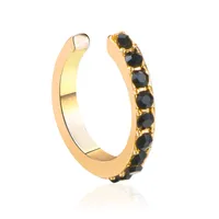 Wholesale Jewelry Lady U Shape Copper Artificial Gemstones Plating Earrings main image 9