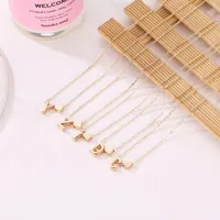 Fashion Love 26 English Alphabet Simple Alloy Necklace Nhdp148728 main image 2