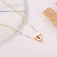 Fashion Love 26 English Alphabet Simple Alloy Necklace Nhdp148728 main image 3