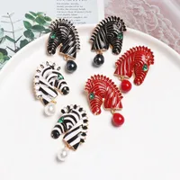 Fashion Horse Stoving Varnish Alloy Artificial Gemstones Earrings Ear Studs main image 8