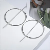 Simple Circle Hollow Long Earrings Nhpf141071 main image 6