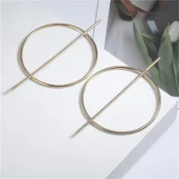 Simple Circle Hollow Long Earrings Nhpf141071 main image 7