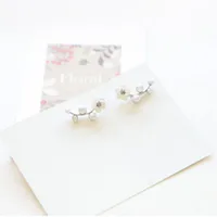 Flower Plating Alloy Artificial Gemstones Earrings main image 3