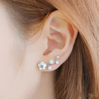 Flower Plating Alloy Artificial Gemstones Earrings main image 7