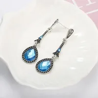 Fashion Water Droplets Plating Alloy Artificial Gemstones Earrings main image 2