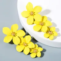 Fashion Flower Stoving Varnish Alloy No Inlaid Earrings main image 2