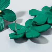 Fashion Flower Stoving Varnish Alloy No Inlaid Earrings main image 4