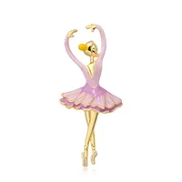 Temperament Alloy Artificial Gem Ballerina Girl Brooch Nhdr152945 main image 1