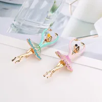 Temperament Alloy Artificial Gem Ballerina Girl Brooch Nhdr152945 main image 3