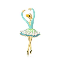 Temperament Alloy Artificial Gem Ballerina Girl Brooch Nhdr152945 main image 5