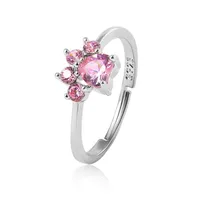 Cute Cartoon Opening Adjustable Footprint Zircon Ring Nhdp154420 main image 2