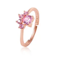 Cute Cartoon Opening Adjustable Footprint Zircon Ring Nhdp154420 main image 6